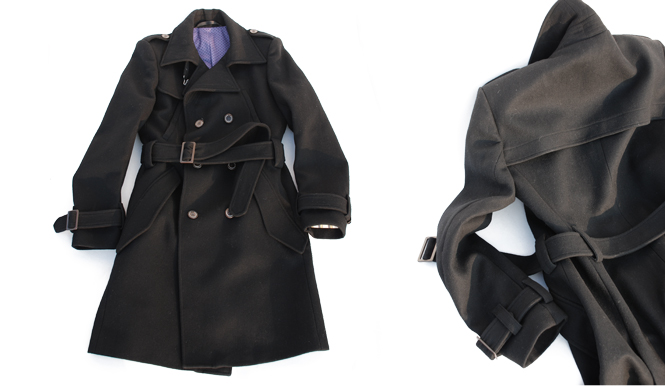 6860 Trenchcoat Wollmantel Luzi de Beaufort